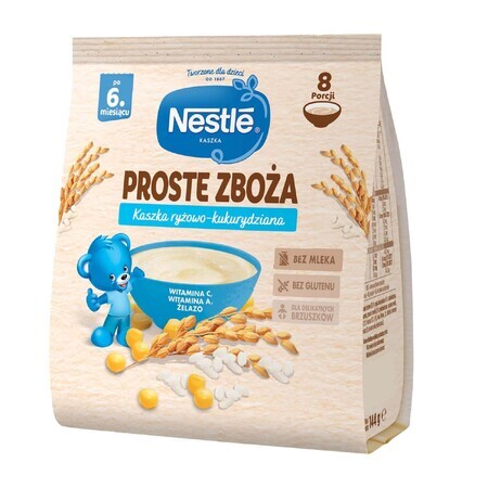 Nestle Proste Zboża Terci de orez și porumb, fără lapte, după 6 luni, 144 g