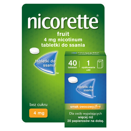 Nicorette Fruit 4 mg, 40 pastiluțe