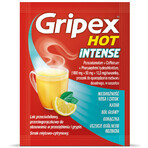 Gripex Hot Intense 1 g + 50 mg + 12,2 mg, 12 pliculețe