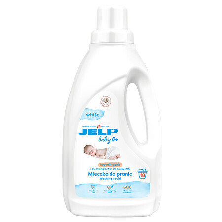 Jelp 0+, lapte de spălat hipoalergenic, alb, 1.5 l