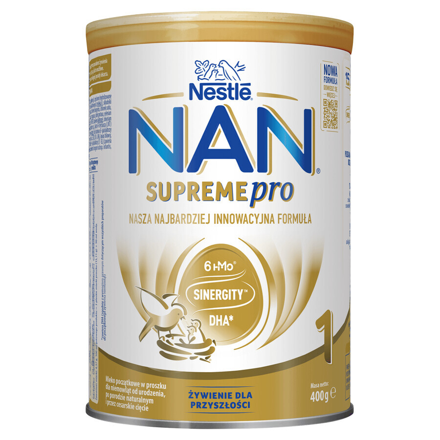 Nestle NAN Supremepro 1 HMO, latte per bambini fin dalla nascita, 400 g