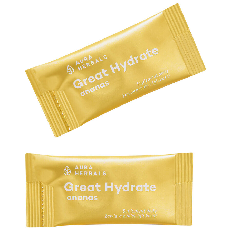 Aura Herbals Great Hydrate, ananas, 10 pliculețe