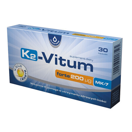 K2-Vitum Forte 200 µg, vitamine K2 MK-7, 30 gélules EMBALLAGE DEFECTUEUX