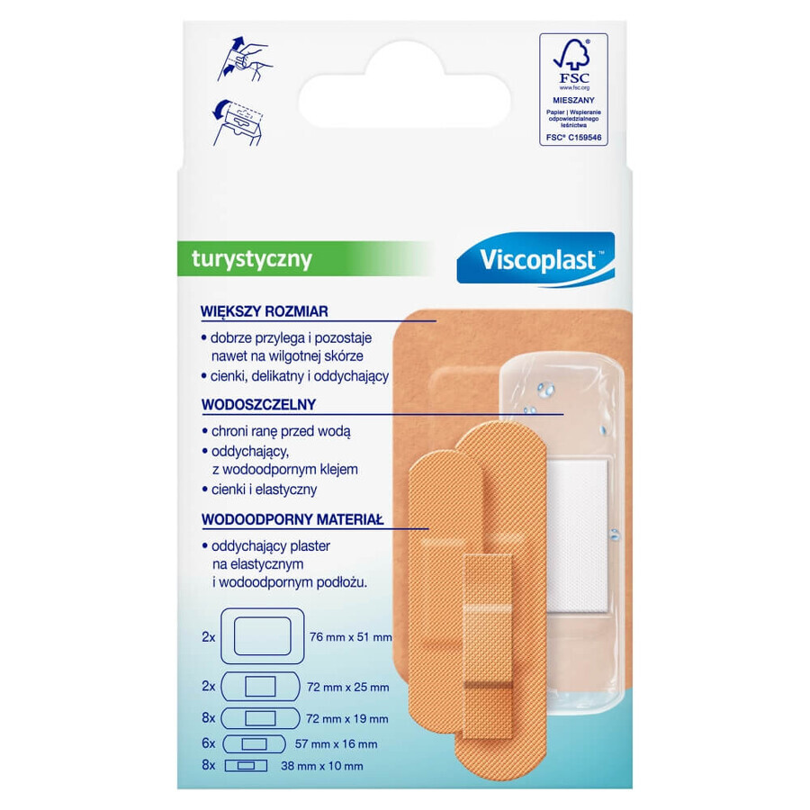 Viscoplast Tourist, patchs, 22 pièces + 4 pièces gratuites