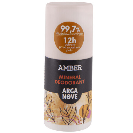 Arganove, deodorant roll-on cu alaun mineral, Ambra, 50 ml