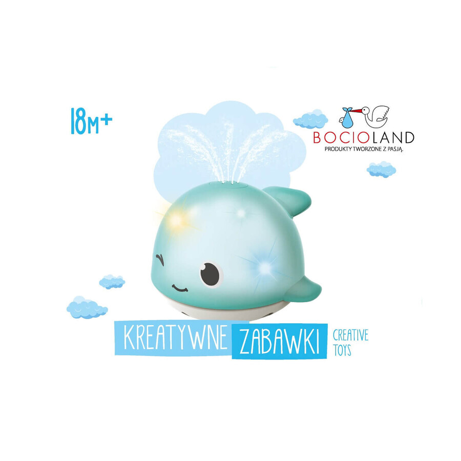 Bocioland, bath toy, fountain, whale, 1 pc