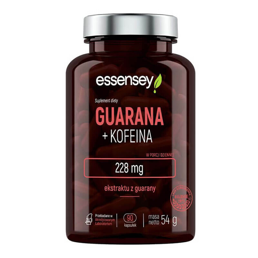 Essensey Guarana + Cafeină, 90 capsule