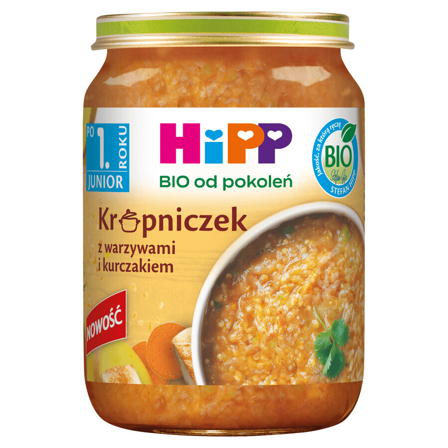 HiPP Soup Organic, crispy soup with vegetables and chicken, after 12 months, 250 g