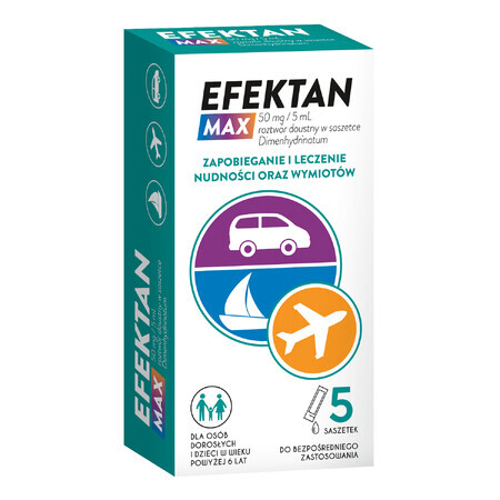 Efektan Max 50 mg/5 ml, soluzione orale, 5 bustine