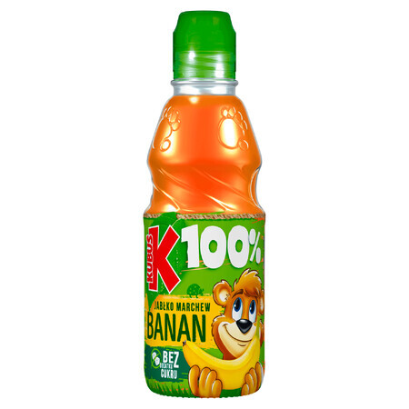 Kubuś 100% suc, măr, morcov, banană, 300 ml