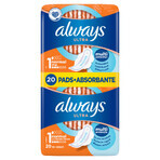 Always Ultra, gevleugeld maandverband, Normal Plus, 20 stuks