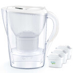 Brita Marella, carafe avec filtre 2,4 litres, blanc + filtre Maxtra Pro Pure Performance Pure Performance, 3 pièces