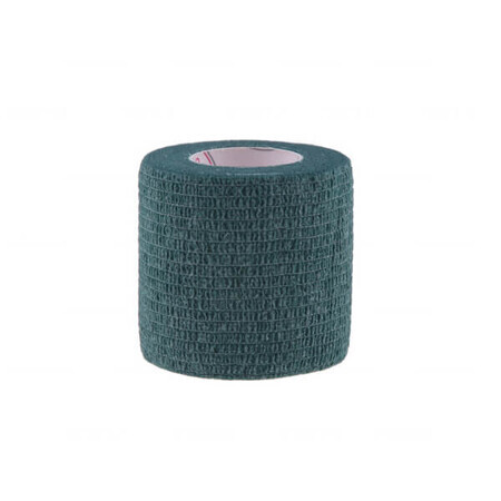 5E, Cohesief non-woven tape Economic, latex, donkergroen, 5 cm x 4,5 m