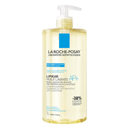 La Roche-Posay Lipikar AP+, ulei de curățare, reumplere lipide împotriva iritațiilor pielii, 1 l