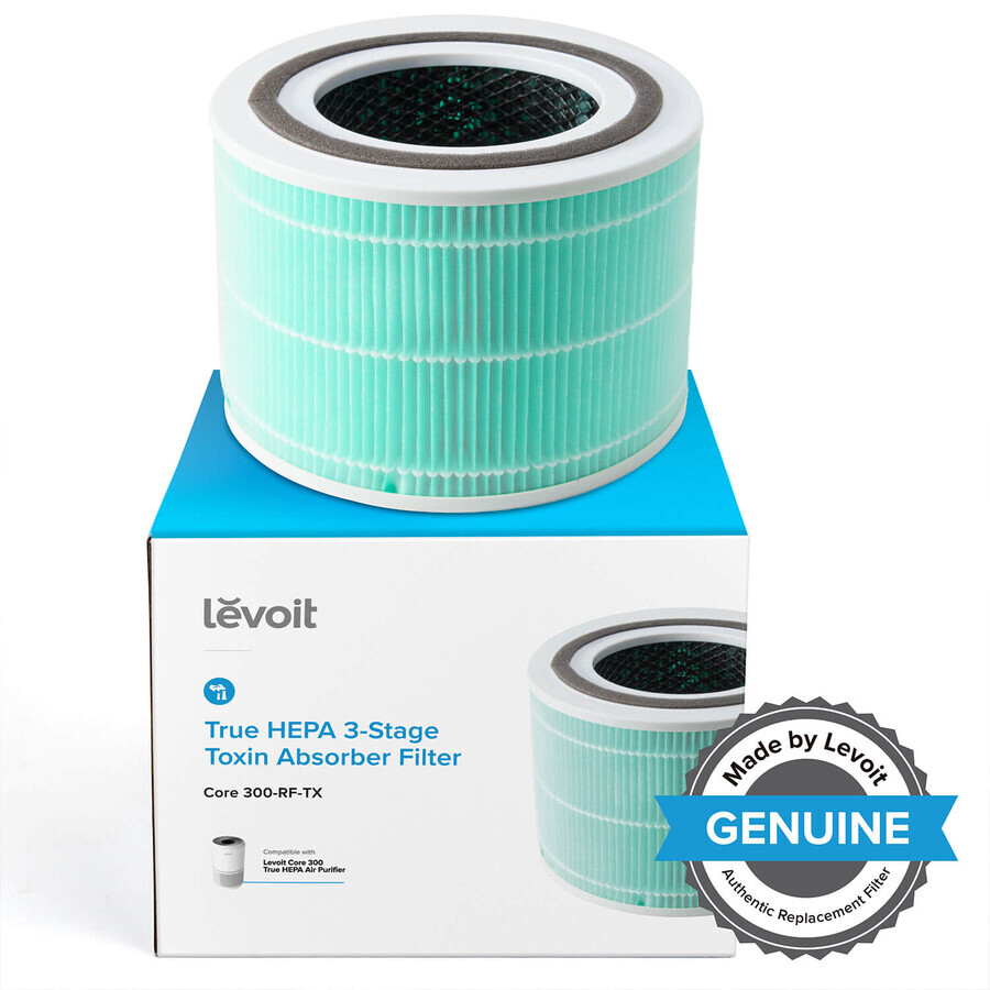 Levoit, filtru antitoxic pentru purificatorul de aer Core 300 și 300S, 1 buc