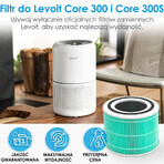 Levoit, filtru antitoxic pentru purificatorul de aer Core 300 și 300S, 1 buc