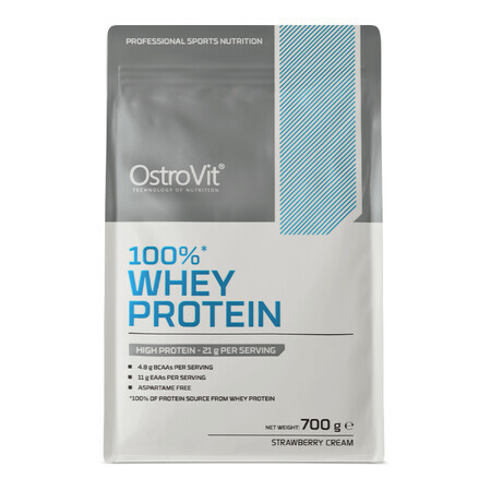 OstroVit 100% Molkenprotein, cremiger Erdbeergeschmack, 700 g