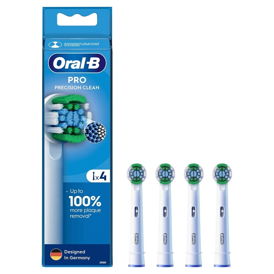 Oral-B Pro Precision Clean, punte di ricambio per spazzolino elettrico Clean Maximiser, 4 pezzi