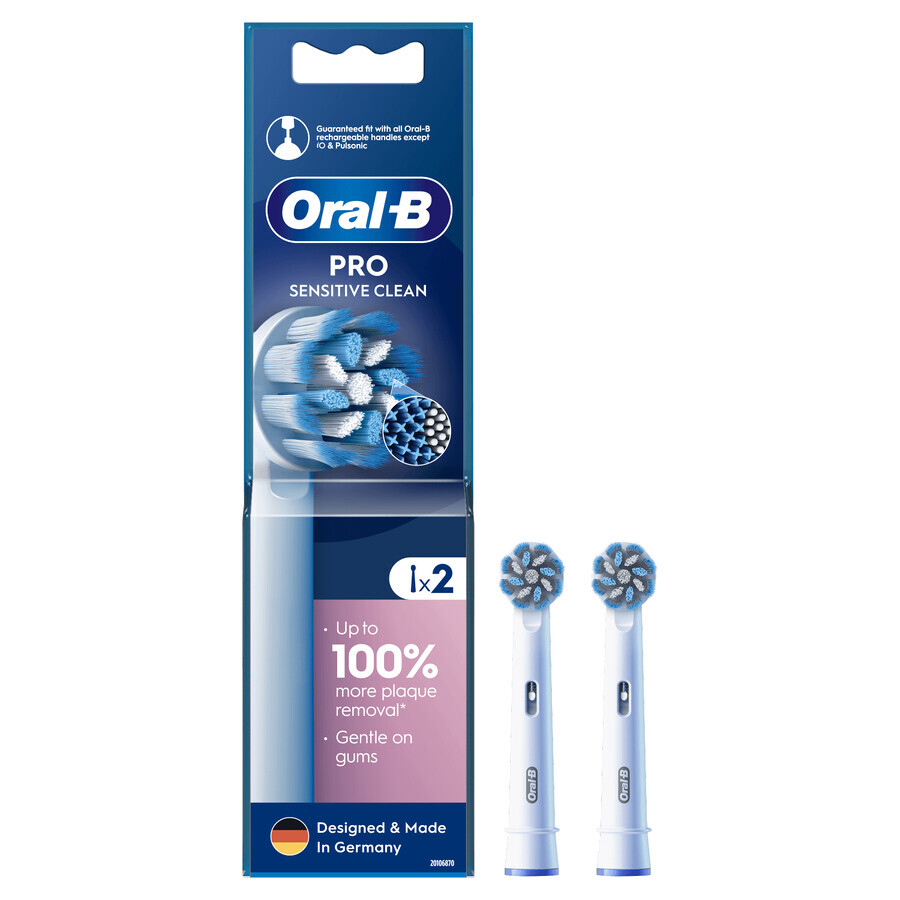 Oral-B Pro Sensitive Clean, vârfuri de schimb pentru periuța de dinți electrică, 2 bucăți