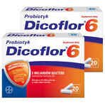 Dicoflor 6 set, pentru copii de la 3 ani și adulți, 2 x 20 capsule