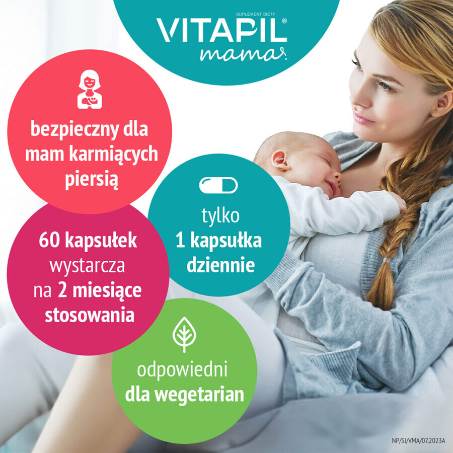 Vitapil Mama, 60 capsule + bandaj cosmetic gratuit