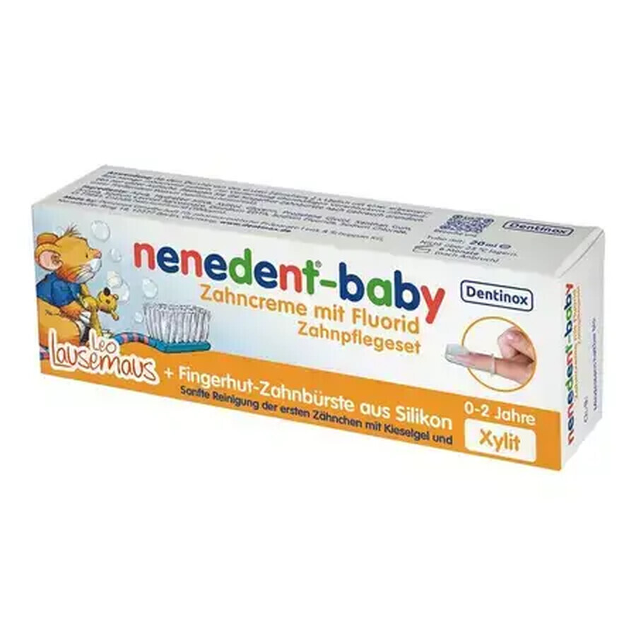 Fluorid-Zahnpasta für Babys, 0-2 Jahre, 20 ml, Nenedent