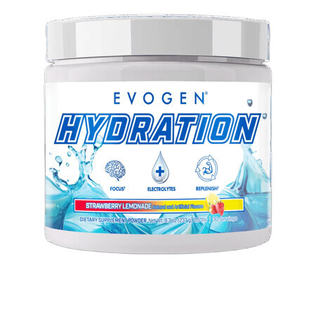 Hydratatiepoeder, Aardbei Limonade, 234 g, Evogen