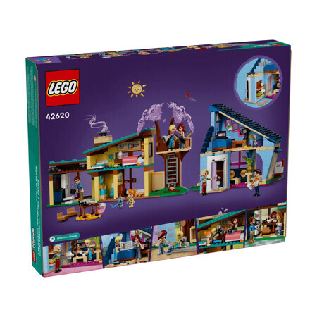 Casas familiares de Olly y Paisley, 7+ años, 42620, Lego Friends