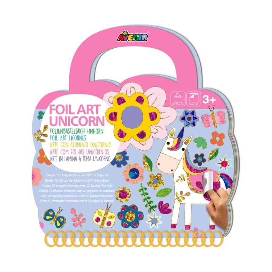 Set de arte unicornio con lámina, +3 años, Avenir