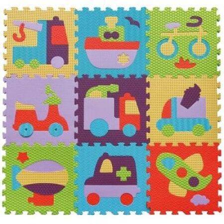 Covoras Puzzle Transport, 92x92 cm, BabyGreat