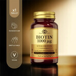 Biotin 1000 mcg, 50 capsule, Solgar