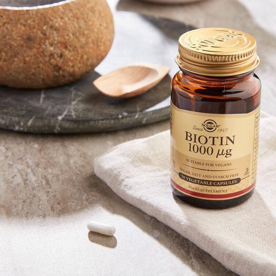 Biotin 1000 mcg, 50 capsule, Solgar