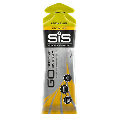 Gel energizant isotonic cu aroma de lamaie si lime Sis GO Isotonic, 60 ml, Science In Sport