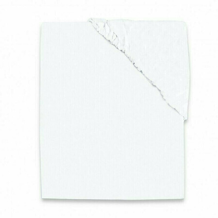 Cearceaf din jerse de bumbac cu elastic pentru patut, White, 160x80 cm, MimiNu