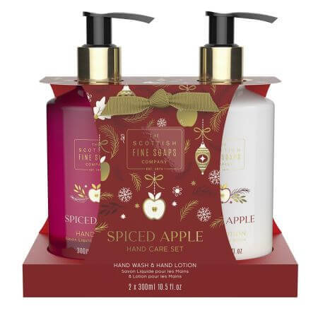 Set pentru ingrijirea mainilor Spiced Apple, 2 x 300ml, Scottish Fine Soaps