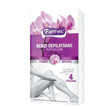 Benzi depilatoare cu extract de orhidee 14 buc , Farmec