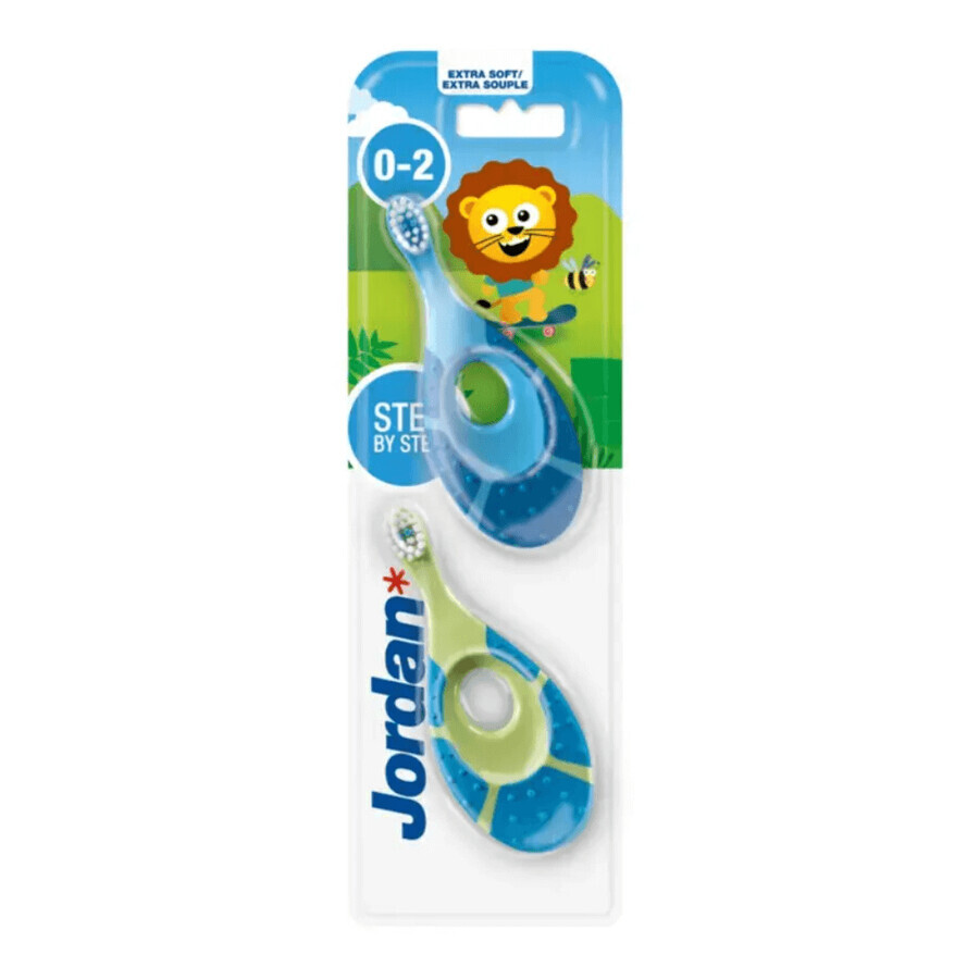 Set de 2 brosses à dents pour enfants, 0-2 ans, Jordanie