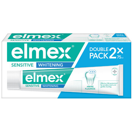 Elmex Sensitive Whitening pastă de dinți, 2 x 75 ml AMBALAJ CONTAMINAT