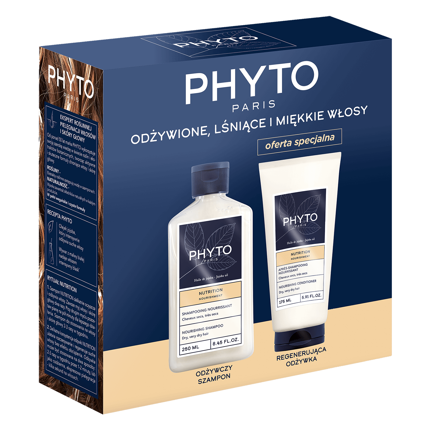 Set Phyto Nutrition, șampon, 250 ml + balsam, 175 ml