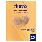 Durex Sensual Extra Lube, extra lubricated condoms, 20 pcs.