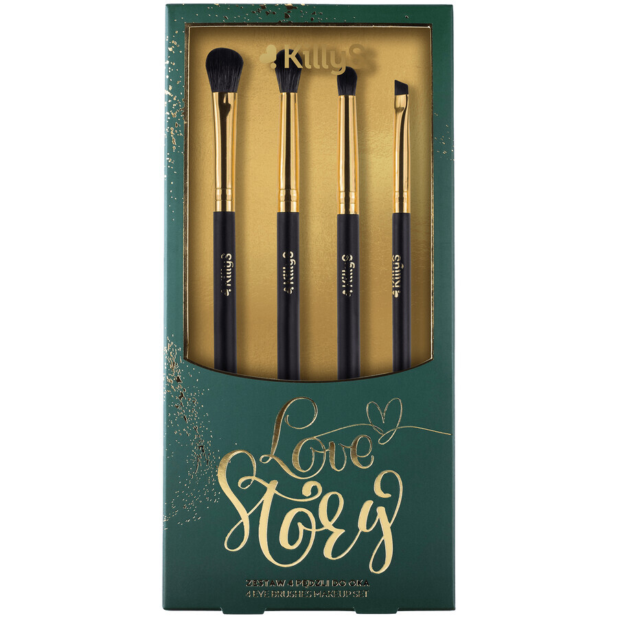 KillyS Love Story set, pinceles para maquillaje de ojos, 4 piezas