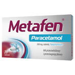 Metafen Paracetamol 500 mg, 20 comprimate