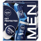 Set Nivea Men Get Protected, gel de duș, 250 ml + cremă, 75 ml + roll-on antiperspirant, 50 ml