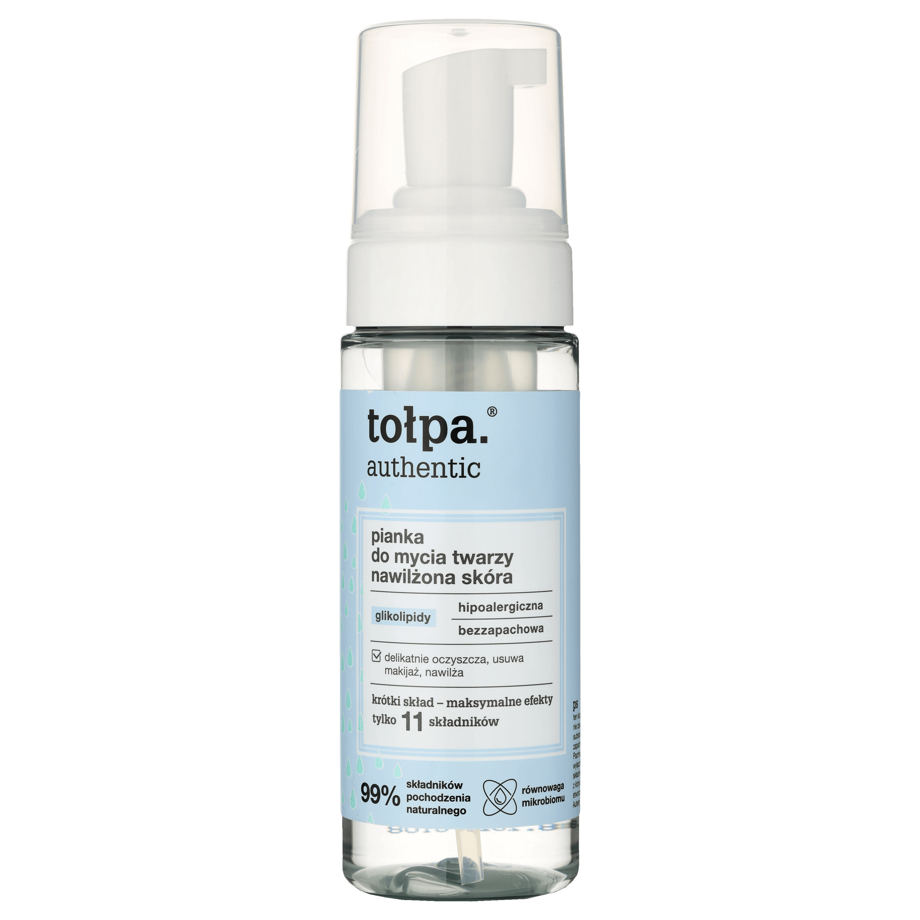 Tolpa Authentic, spumă pentru curățarea pielii hidratate, 150 ml