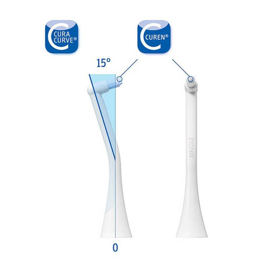 Curaprox Hydrosonic Pro Single, vârfuri interschimbabile, 2 bucăți