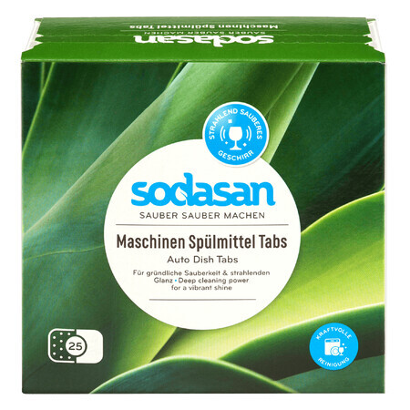 Sodasan, Geschirrspültabletten, Bio, 25 Stück