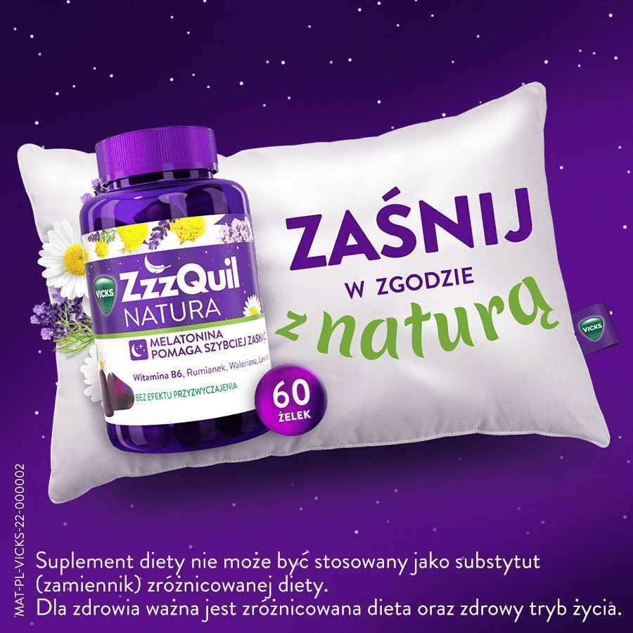 ZzzQuil Natura, jelly beans, 60 bucăți + cutie de călătorie gratuită pentru jelly beans