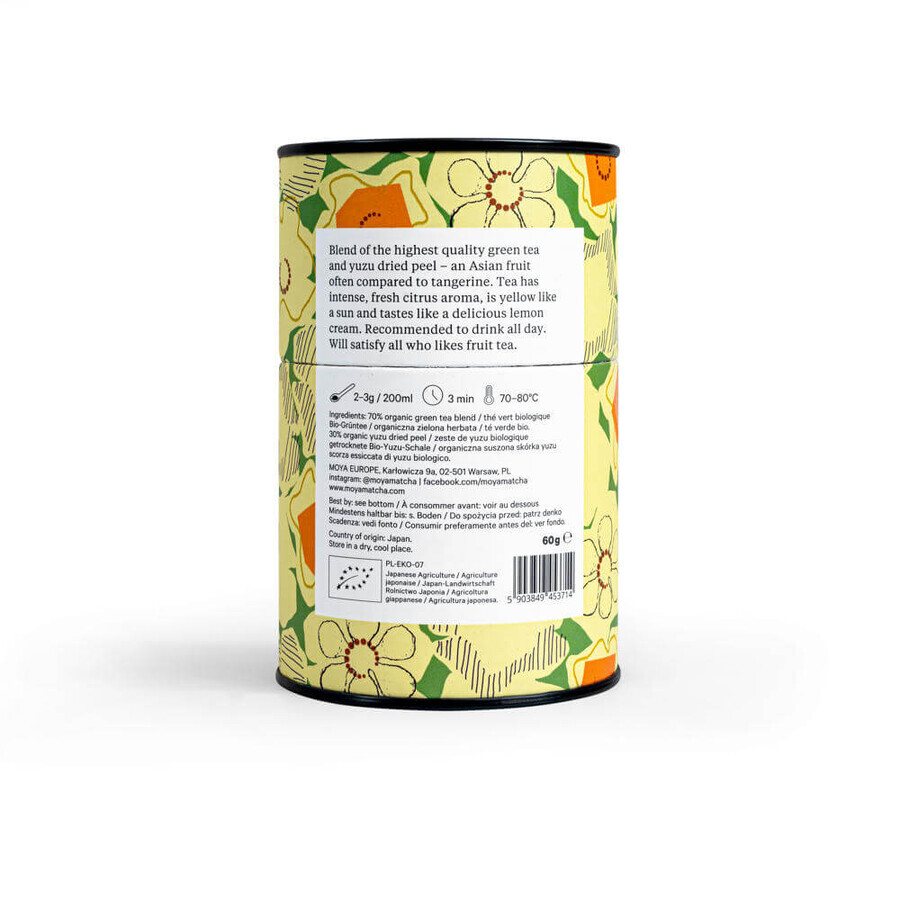 Moya Yuzu Tea, organic Japanese green tea, 60 g