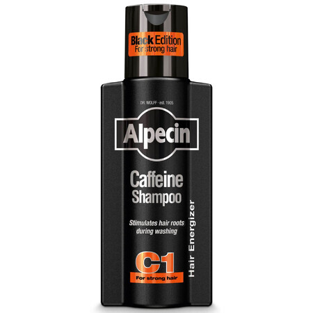 Alpecin C1 Caffeine Black Edition, șampon de stimulare a creșterii părului, 250 ml