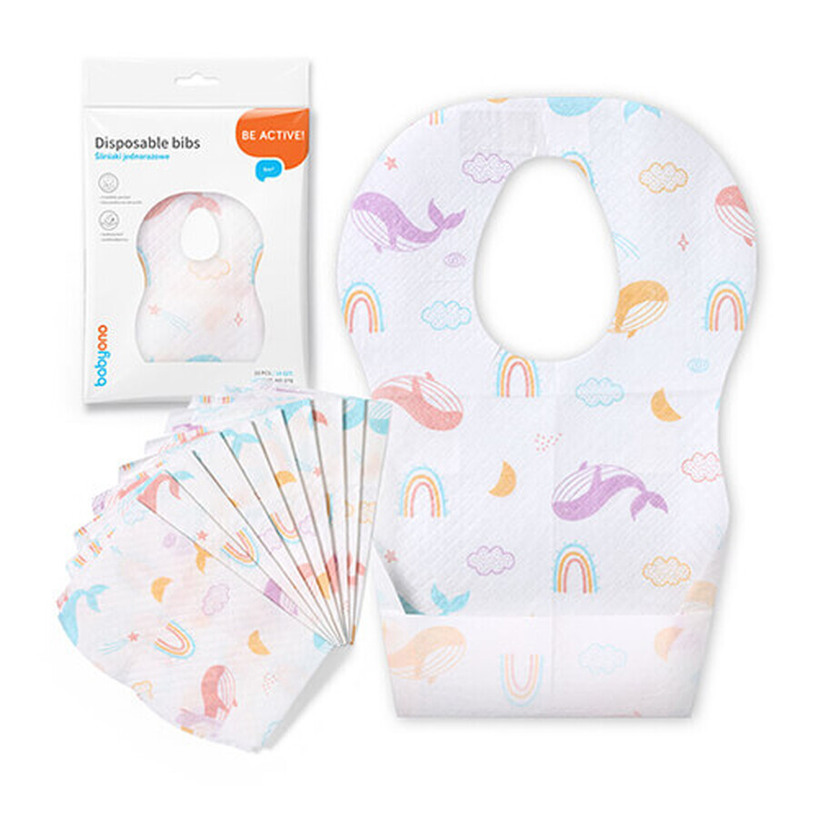 BabyOno, disposable bib, from 6 months, 10 pcs